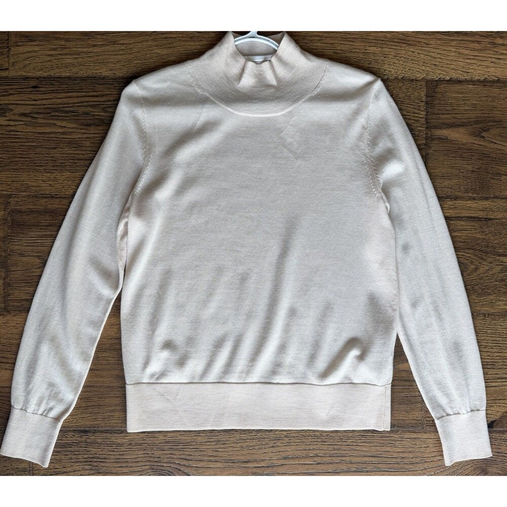 Banana Republic 100% Merino Wool Mock Neck Sweater Women’s Small Blush Pink